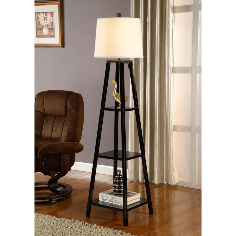 floor lamp with shelves